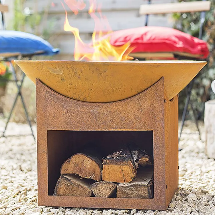 Sou entènèt jwèt Corten Backyard Fire Pits