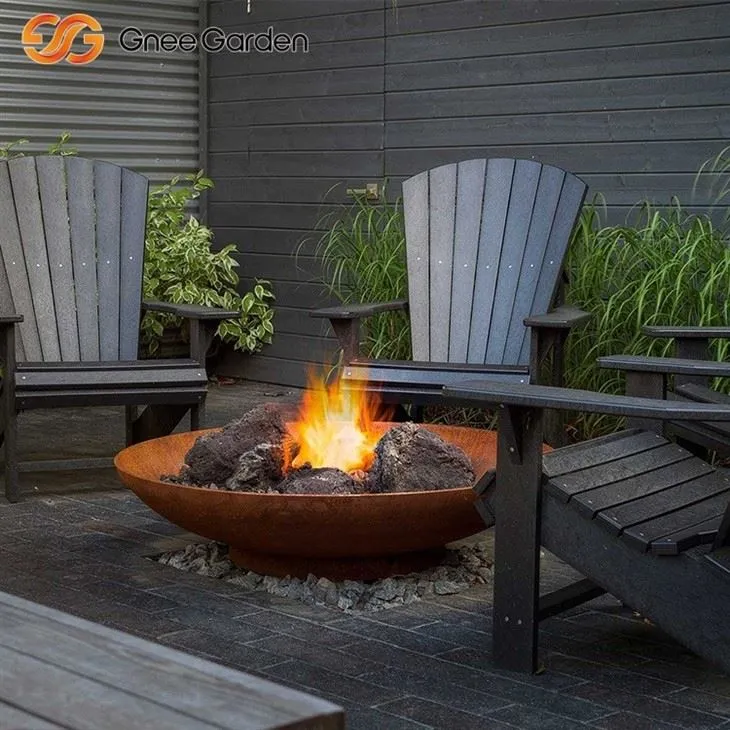Corten Outdoor Fire Bowl Family Friendly