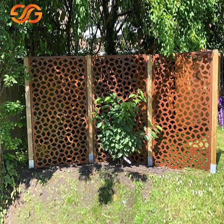 corten steel outdoor privacy screen