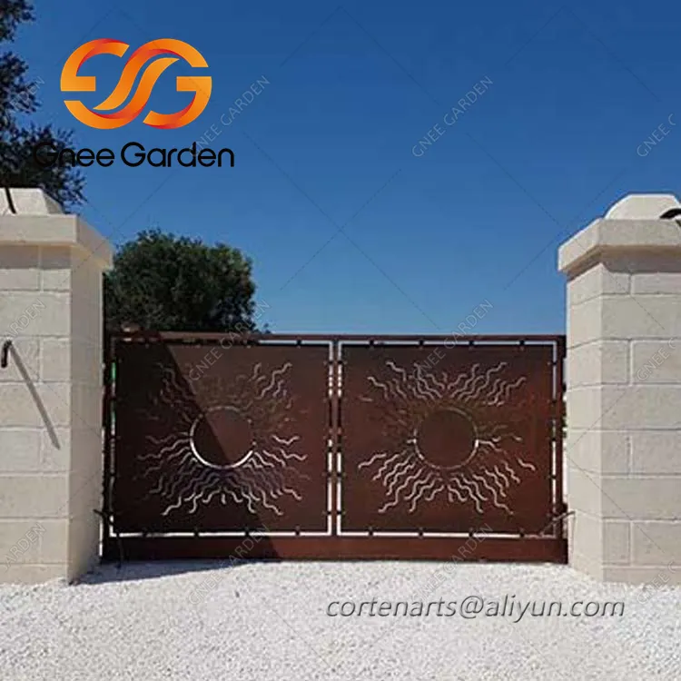 Corten Steel Garden Gates Design