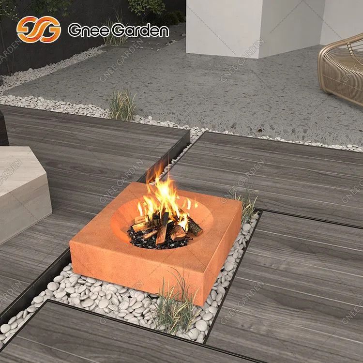 Corten Steel Gaz Firepit