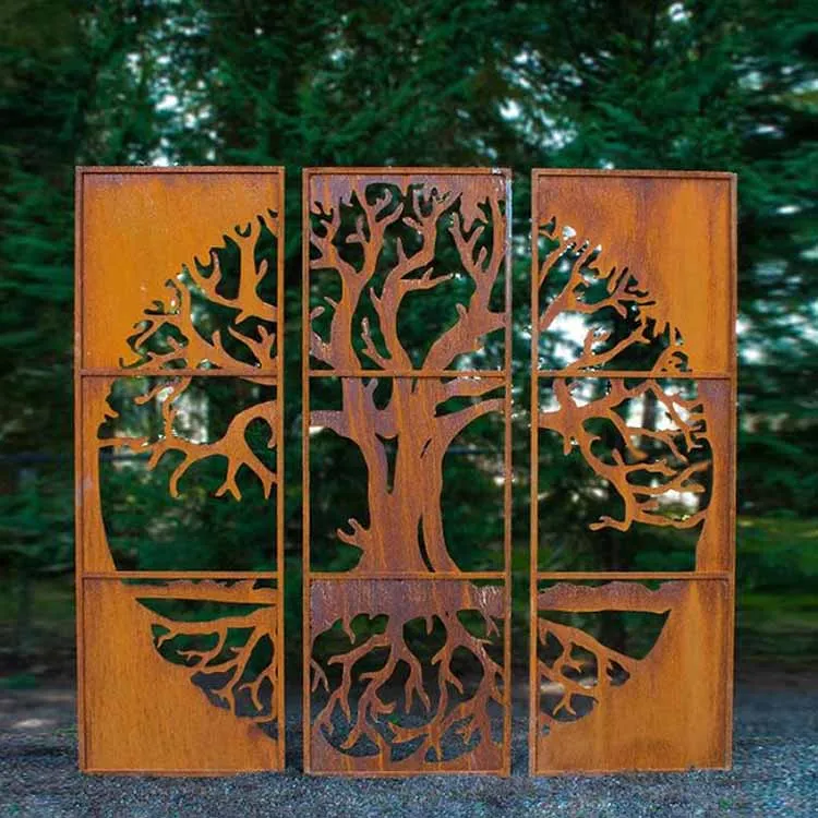 Corten Steel Screen Metal Patisyon