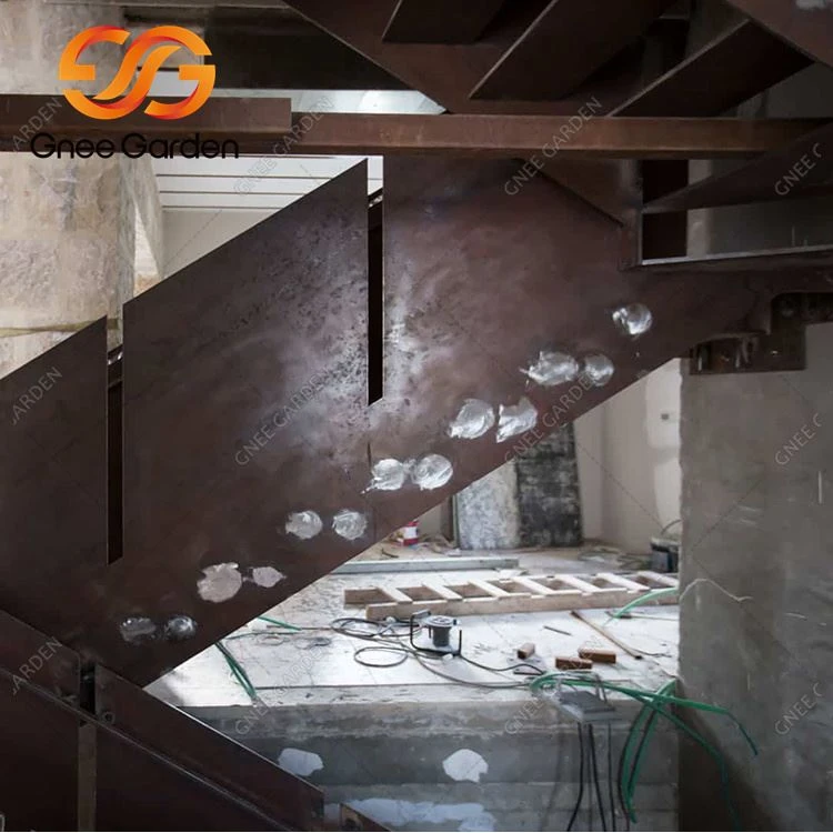 Corten Steel eskalye ak miray ranpa