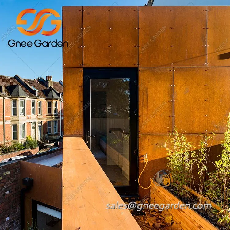 Manyèl Rusty Corten Steel miray Cladding