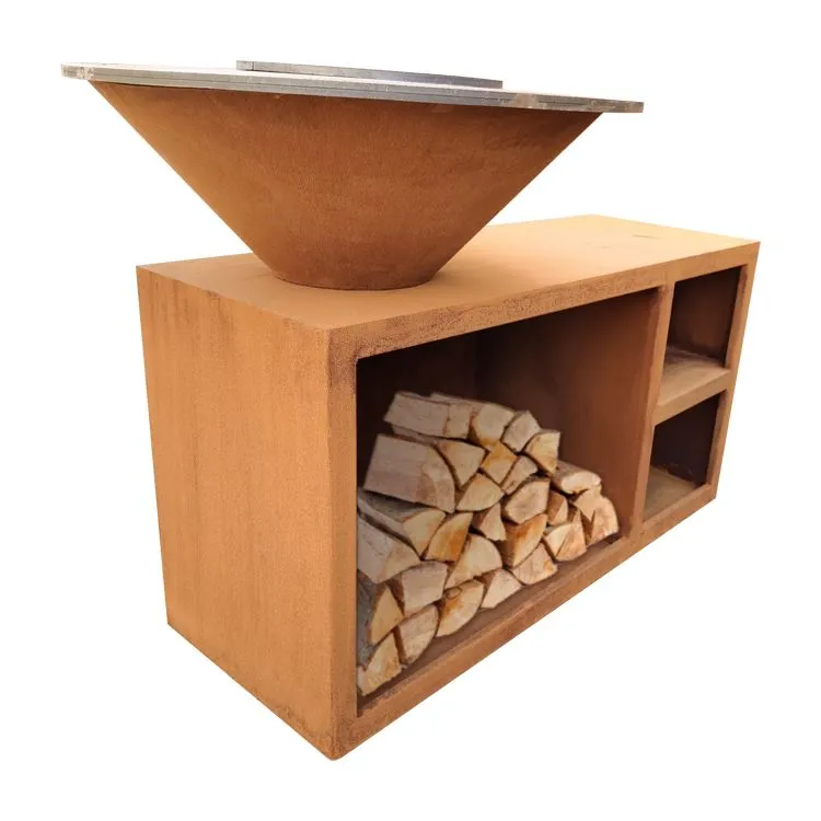 Deyò barbecue wouye Corten Steel