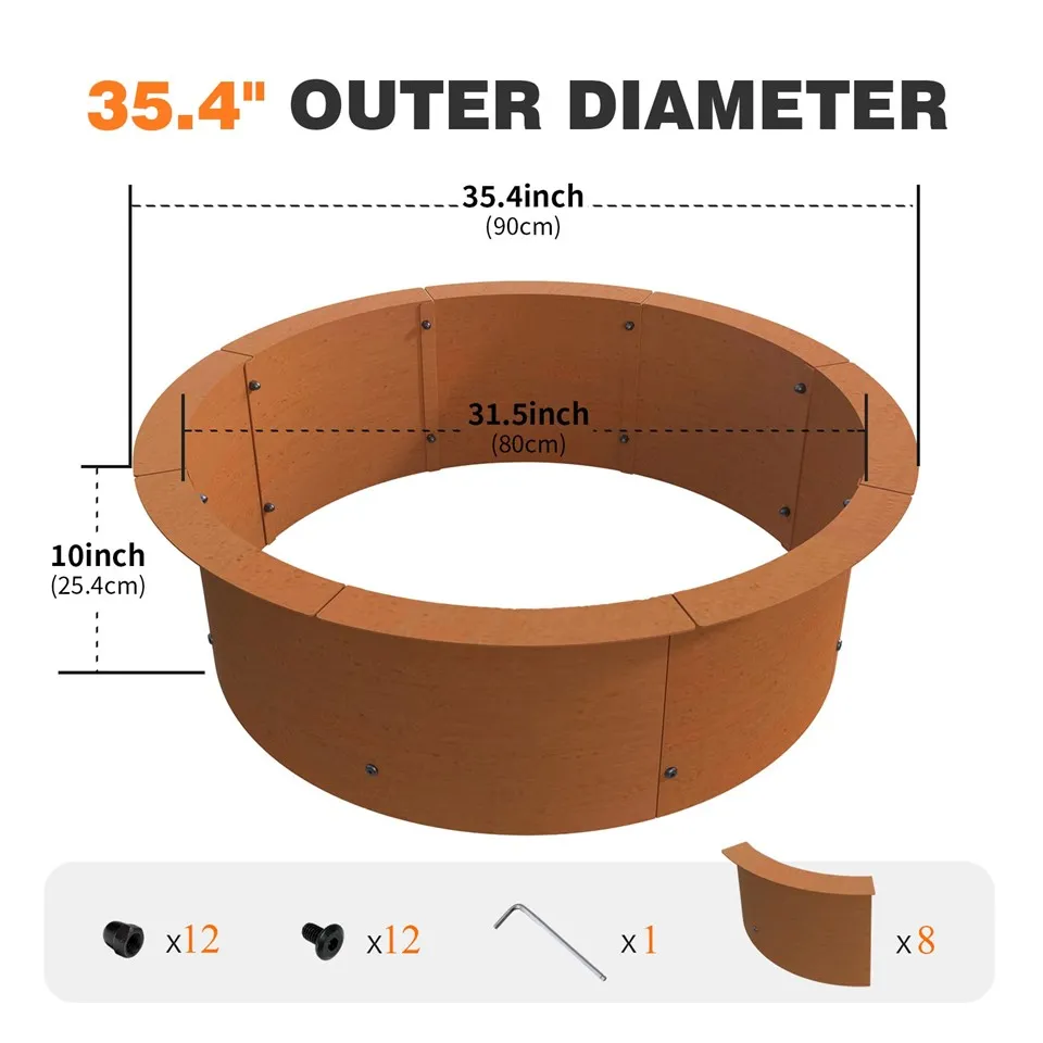 Outdoor Heater Fire Pit Corten Steel