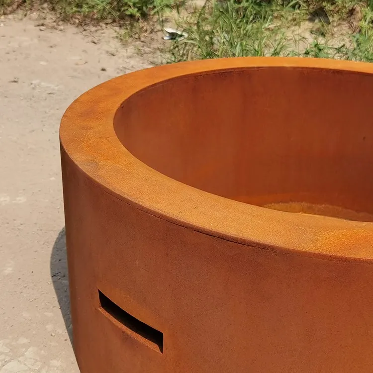 Outdoor Large Corten Steel Firepit