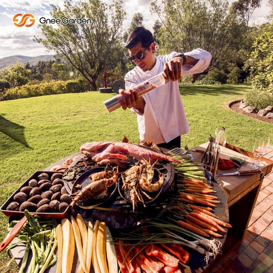 Portable Corten Steel Charcoal BBQ