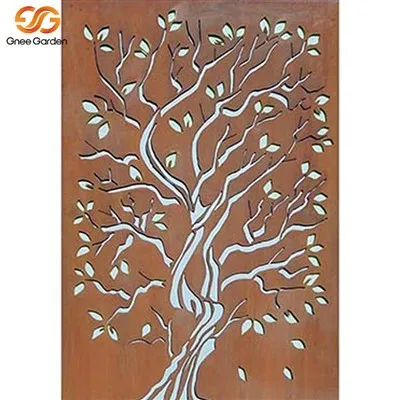 Lazè koupe Corten Steel Panno ekran