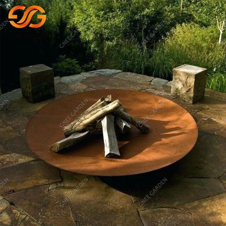 Sou entènèt jwèt Wood Burning Fire Pit