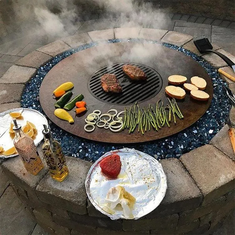 Wood Fired Corten Steel Barbecue Grill
